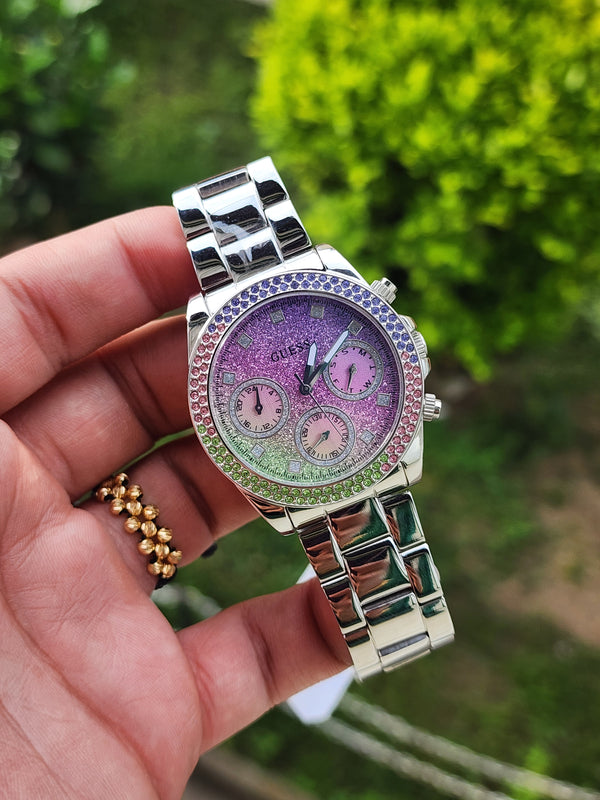 RELOJ GUESS DE MUJER – GW0483L1 | TONO PLATEADO