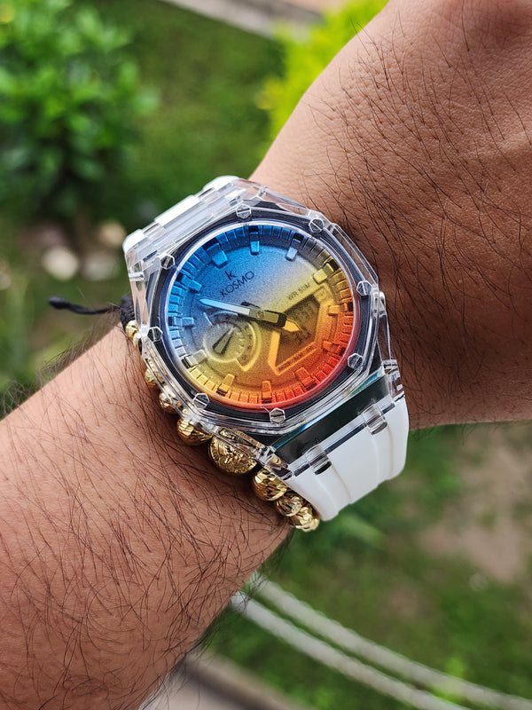 RELOJ DIGITAL PARA HOMBRE - KOSMO K4010 BLANCO EDICIÓN LIMITADA