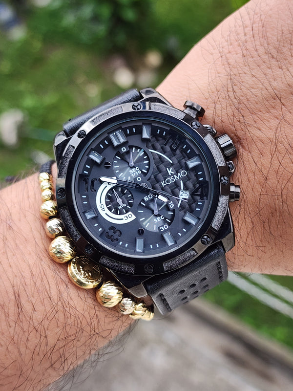 RELOJ KOSMO PARA HOMBRE -  3998G NEGRO – CRONÓGRAFOS