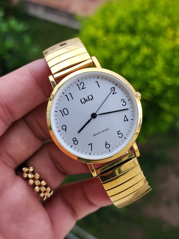 RELOJ Q&Q QA20J034 | DORADO ELEGANTE PARA HOMBRE