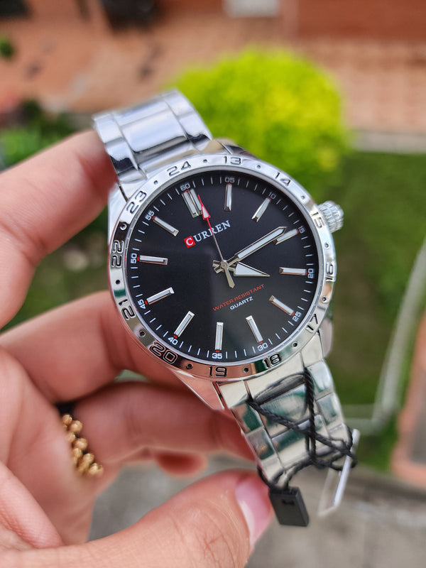 RELOJ CURREN 8452 | DISEÑO PLATEADO SOBRIO PARA HOMBRE MODERNO