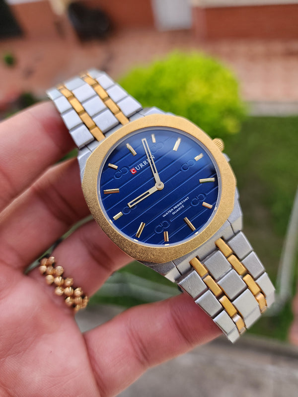 RELOJ CURREN 8444 BICOLOR PLATEADO Y DORADO PARA HOMBRE | FA