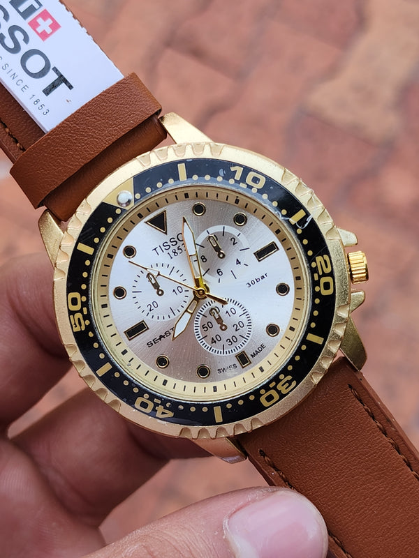 RELOJ TISSOT SEASTAR HOMBRE + PULSO CUERO + ENVIO GRATIS