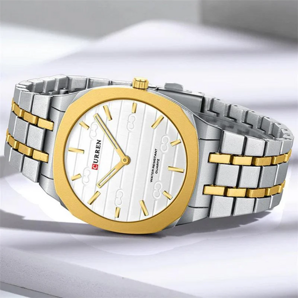 Reloj Curren 8444 Bicolor Plateado y Dorado para Hombre